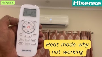 Hisense dc inverter ac convert to heating mode || Hisense ac heat mode Urdu & Hindi