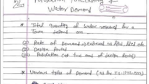 Population forecasting & water demand(Environment Engineering)