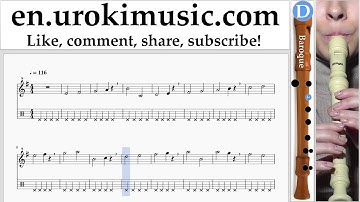 How to Play Recorder (B.) The Pink Panther - Theme Song Tabs Part#1 exercises, scales um-i352
