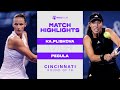 Karolina Pliskova vs. Jessica Pegula | 2021 Cincinnati Round of 16 | WTA Match Highlights