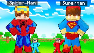 Nico vs Cash SUPERHERO House Battle In Minecraft!