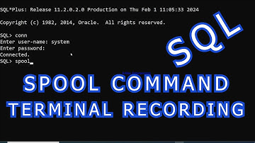 spool command in sql | what is spool command | SQL basic command | Terminal Recorder | SPOOL