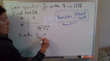using double angle formula for tangent