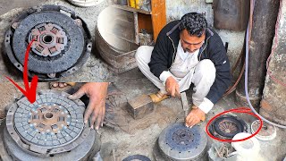 Rebuild an old vehicle clutch plate |  clutch plate repairing and restoration how to leather change