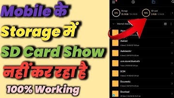 SD Card Not Showing In File Manager | How To Fix Memory Card Not Showing Problem In Mi Phone
