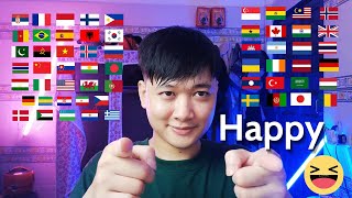 ASMR in 50 Languages! 🌎Say ''Happy''