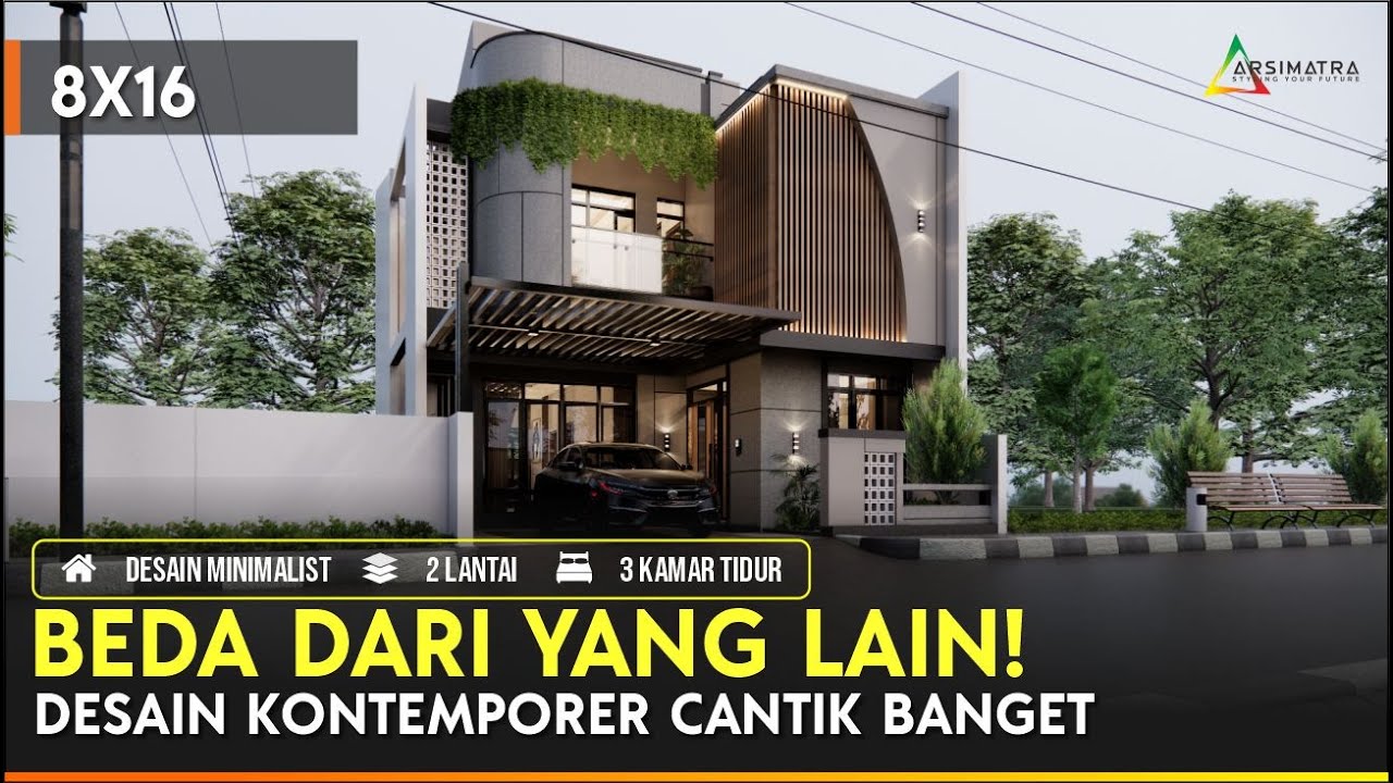 Outstanding House ! Rumah Modern Tropis, Impian Millenial Zaman Now di Lahan 8x16