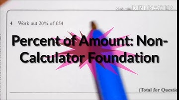 Percent of Amount Foundation New GCSE (9-1) Non-Calculator Exam Question