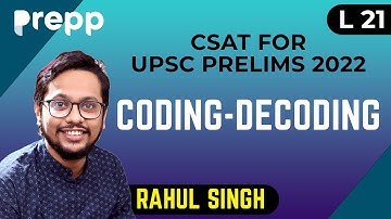 L21:  Coding-Decoding | CSAT course for UPSC prelims 2022 #csat