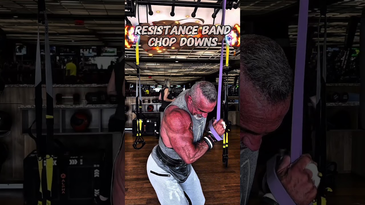 RESISTANCE BAND CHOP DOWNS #workout #motivation #muscle #exercise #pump