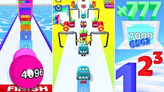 Rolling Ball Run Numbers Game vs Jelly Run 2048 vs Number Master Run and Merge | Max Levels Gameplay screenshot 1