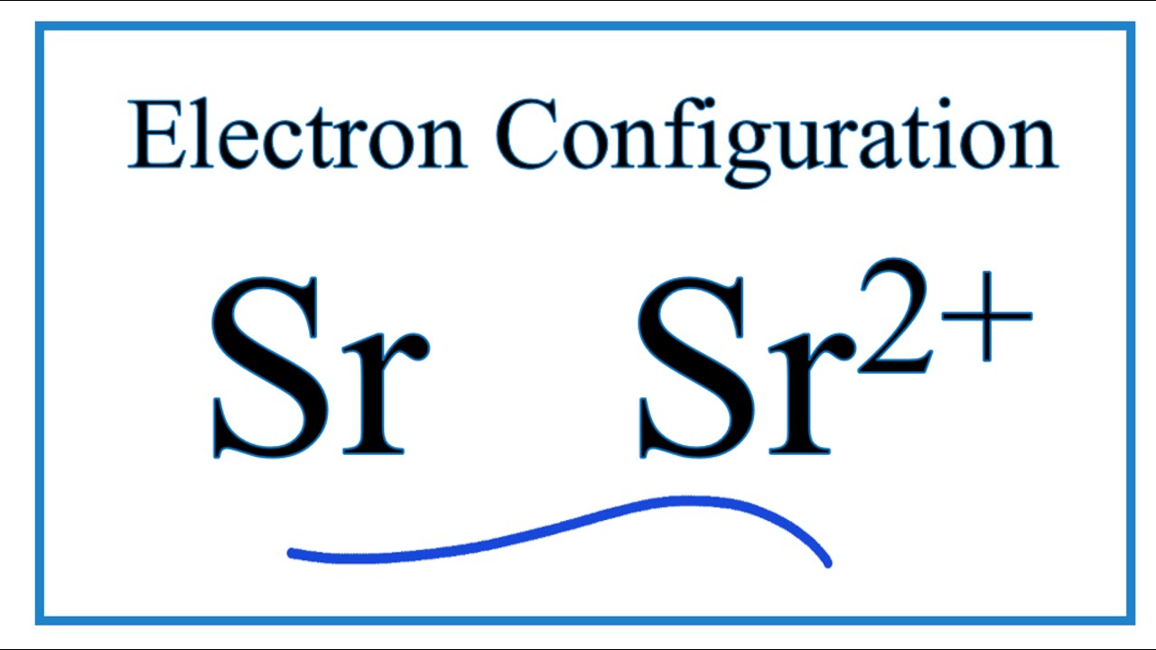 How to Write the Electron Configuration for the Sr 2+ (Strontium ion ...