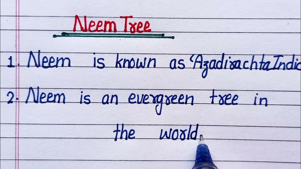 essay on neem tree in english YouTube