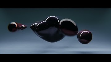 Drops dancing. Blender 3D geometry nodes with metaballs