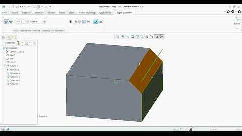 how to use chamfer feature in creo