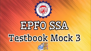 EPFO SSA Testbook Mock 3