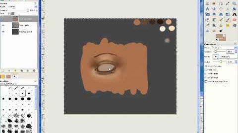 Painting eyes in Gimp