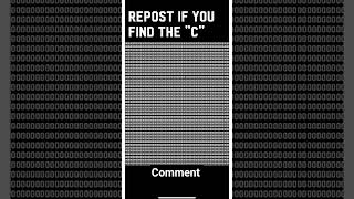 Find The 'C' #shorts #youtubeshorts #puzzle #riddles #puzzlegame #illusion #braintest