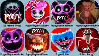 Poppy Playtime 2 Mobile, Toys Poppy, Poppy 3Steam, Poppy 3 Mobile, Poppy 4 Mobile+Steam,Roblox Poppy