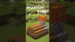 Minecraft Starter House Build Tutorial 🏠| Easy Survival Base Idea |  #Minecraft
