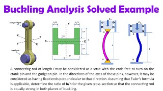 Buckling Analysis Solved Example | Buckling of connecting rod