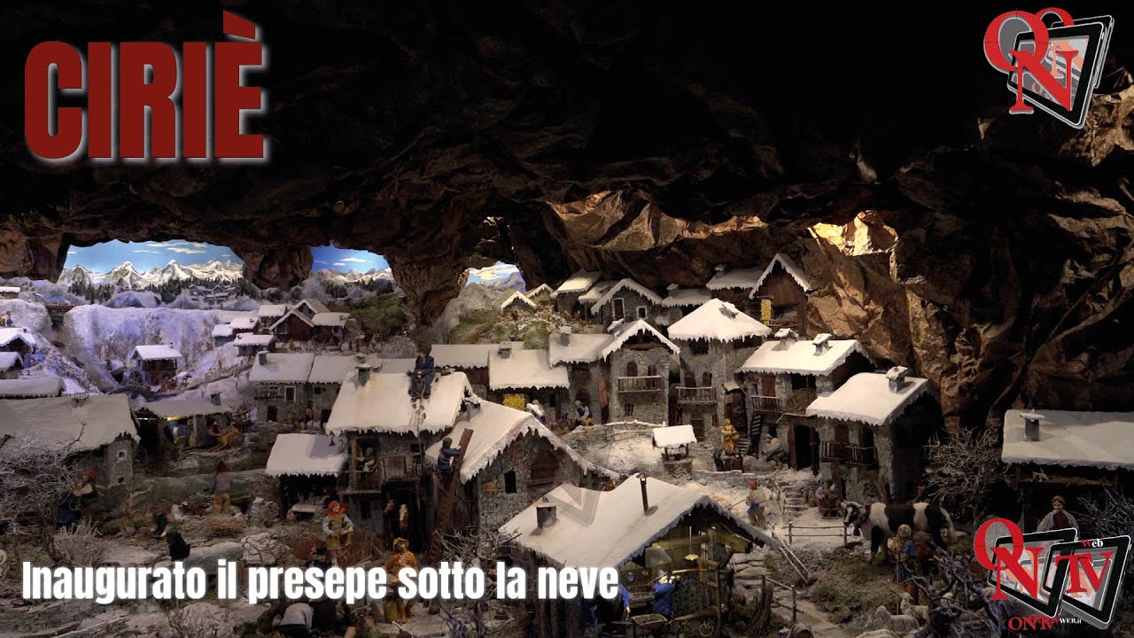 Ciriè - Inaugurato il presepe sotto la neve