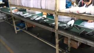 Assembly line production of packaging
