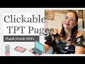 How to Create Clickable Thank You &amp; Credit Pages for TpT Products
