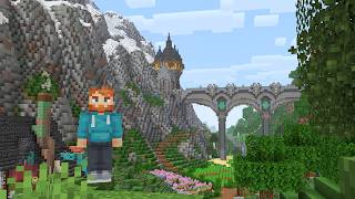 Building a Mountain Road in my Minecraft World