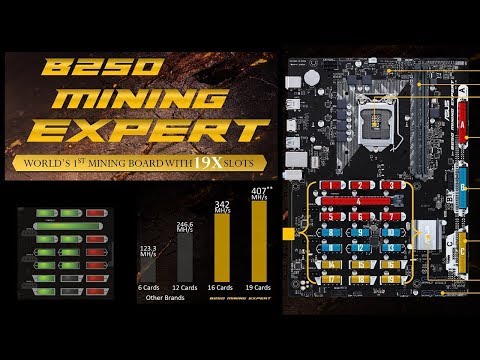 19 GPUs 500+ MH s   Asus B250 Mining Expert Motherboard Overview