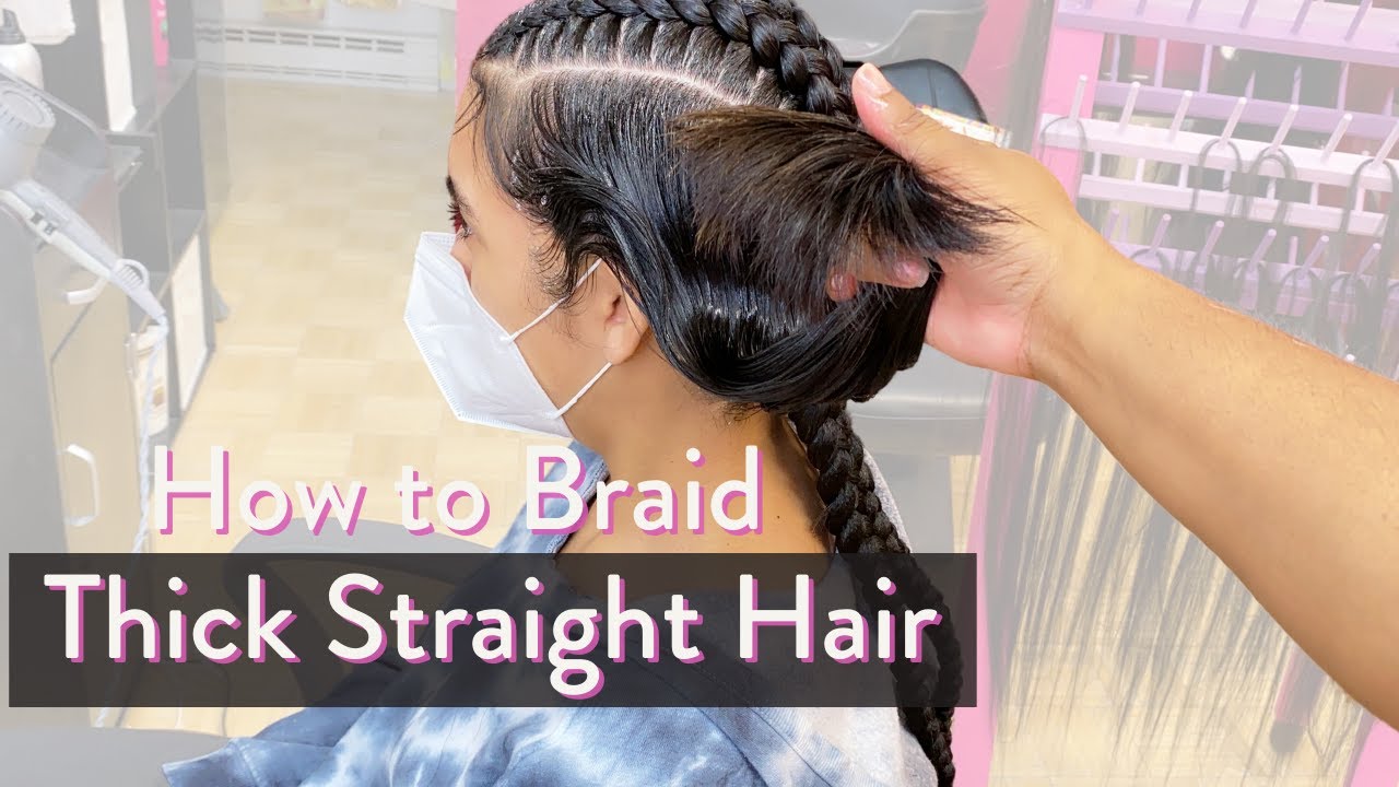 How to Braid Thick Straight Hair and Tuck the Ends 