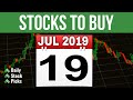 Stocks to buy now for Jul 19 2019