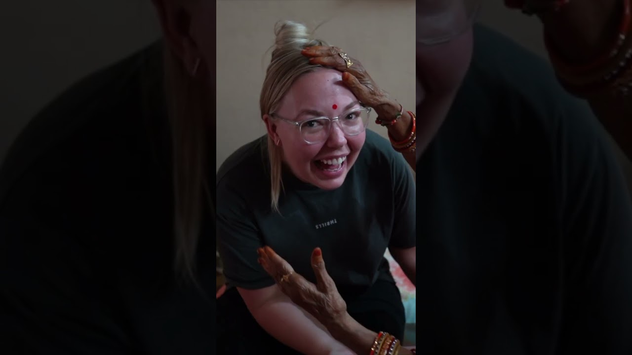 Indian Grandma gives me a Bindi 🇮🇳 