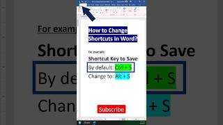 How to Change Shortcuts in Word #shorts 😮 #wordshorts 🤫 #wordtricks 🤔 screenshot 4
