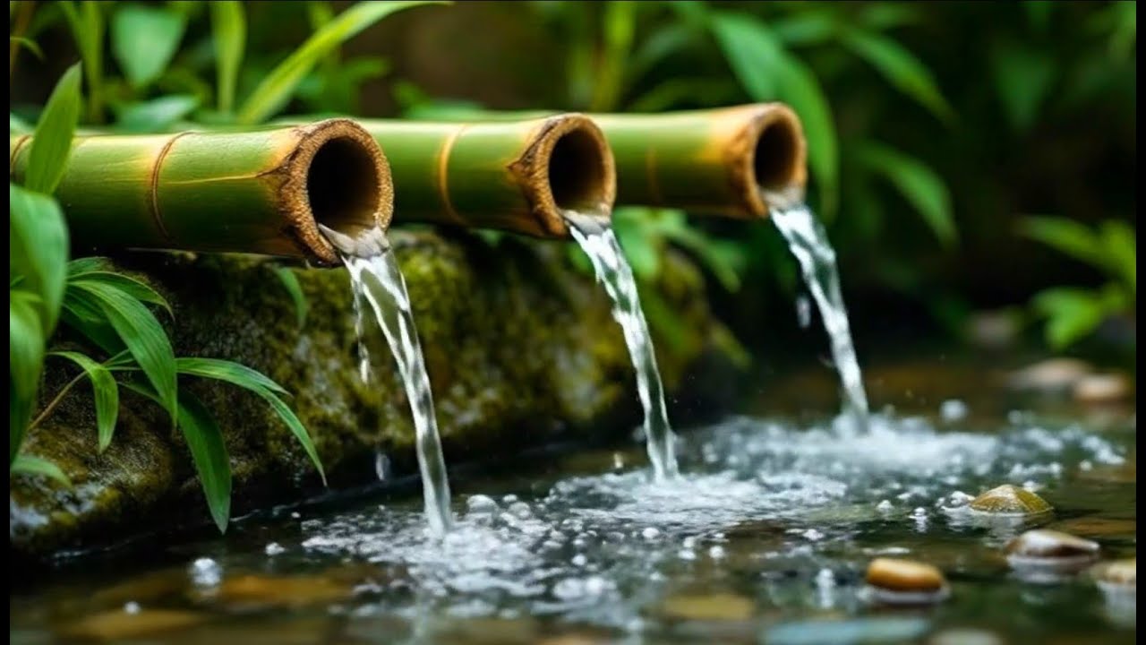 Bamboo Fountain Ambience for Meditation & Yoga | Zen Water Sounds