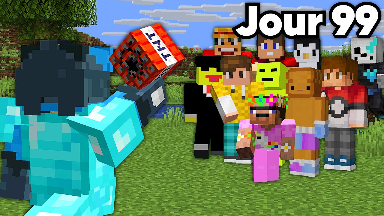 100 Jours pour TUER 10 Joueurs Minecraft..