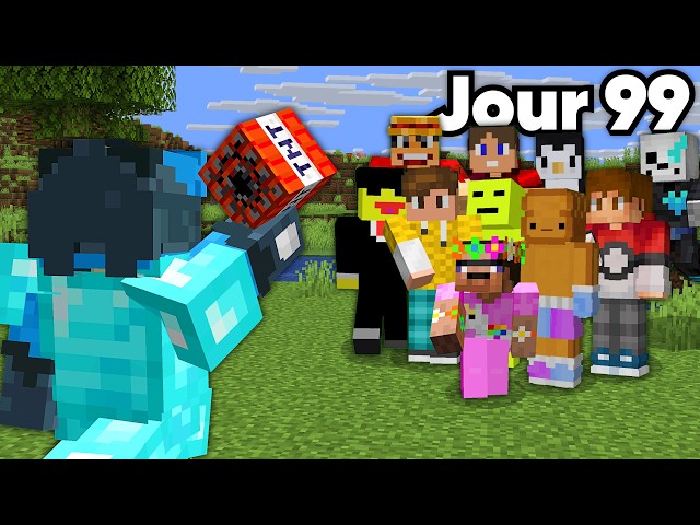 100 Jours pour TUER 10 Joueurs Minecraft..