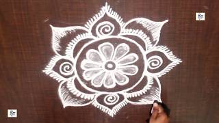 Very Creative & Simple Kolam /  rangoli Design without using Dots || maitrin 2018 screenshot 5