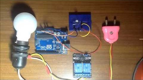 light sensitive lamp using relay with arduino