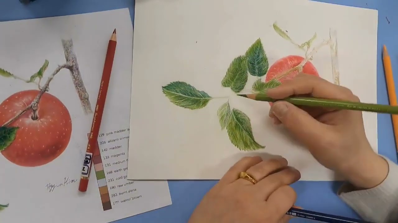 사과 (created by Hyejin Kim: All rights reserved.)_중간단계 : 