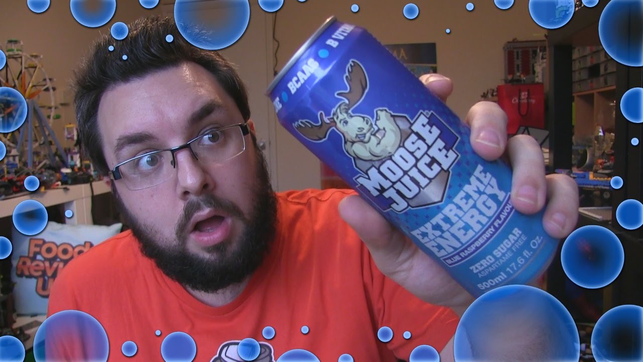 Moose Juice Blue Raspberry Energy Drink Review YouTube