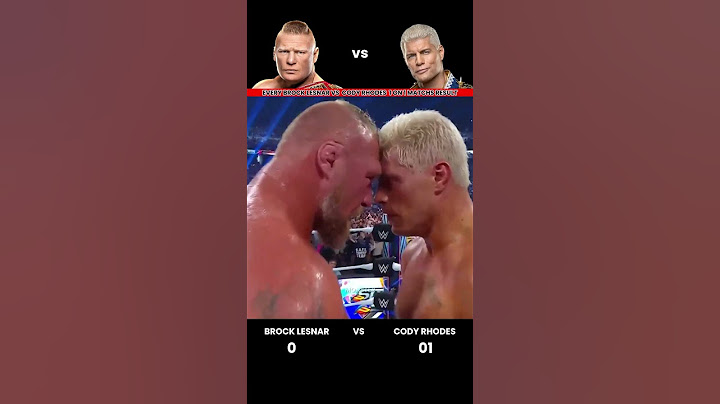Every Brock Lesnar vs Cody Rhodes 1 on 1 Match Result Edit 💥 #wwe