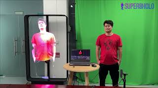 3D Hologram Fan HDMI Video Wall Set Up Tutorial with HDMI 3D Hologram Fan Real-time Live Stream