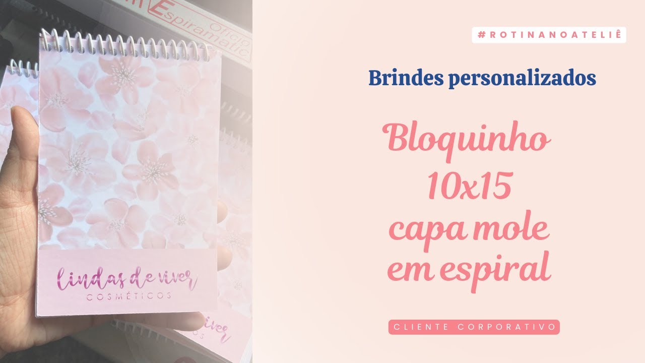 Vlog do meu ateliê - Produzindo bloquinhos 10x15 capa mole no espiral - Vem ver