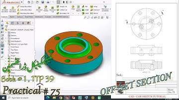 Mechanical Draftsman Sheet No 75 || TTP 39 || solidworks tutorial || solidworks beginners