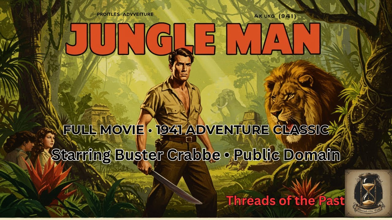 [Full Movie] Jungle Man (1941) – Buster Crabbe | Public Domain Jungle Adventure