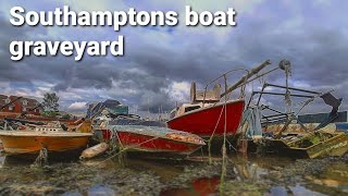 Southamptons boat graveyard.