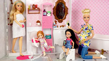 Barbie Doll Family New House Morning Routine