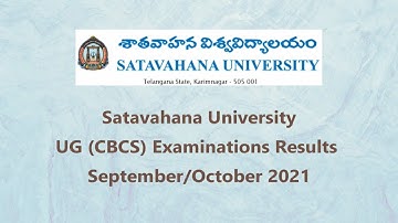 Satavahana University Degree Results 2021 - UG (CBCS) Exams Results September/October 2021