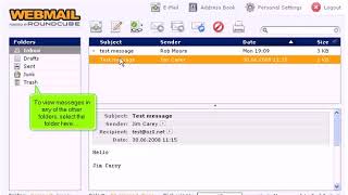 How to open an email message in RoundCube.avi